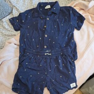 Cotton On Navy Star Kids Shorts Set